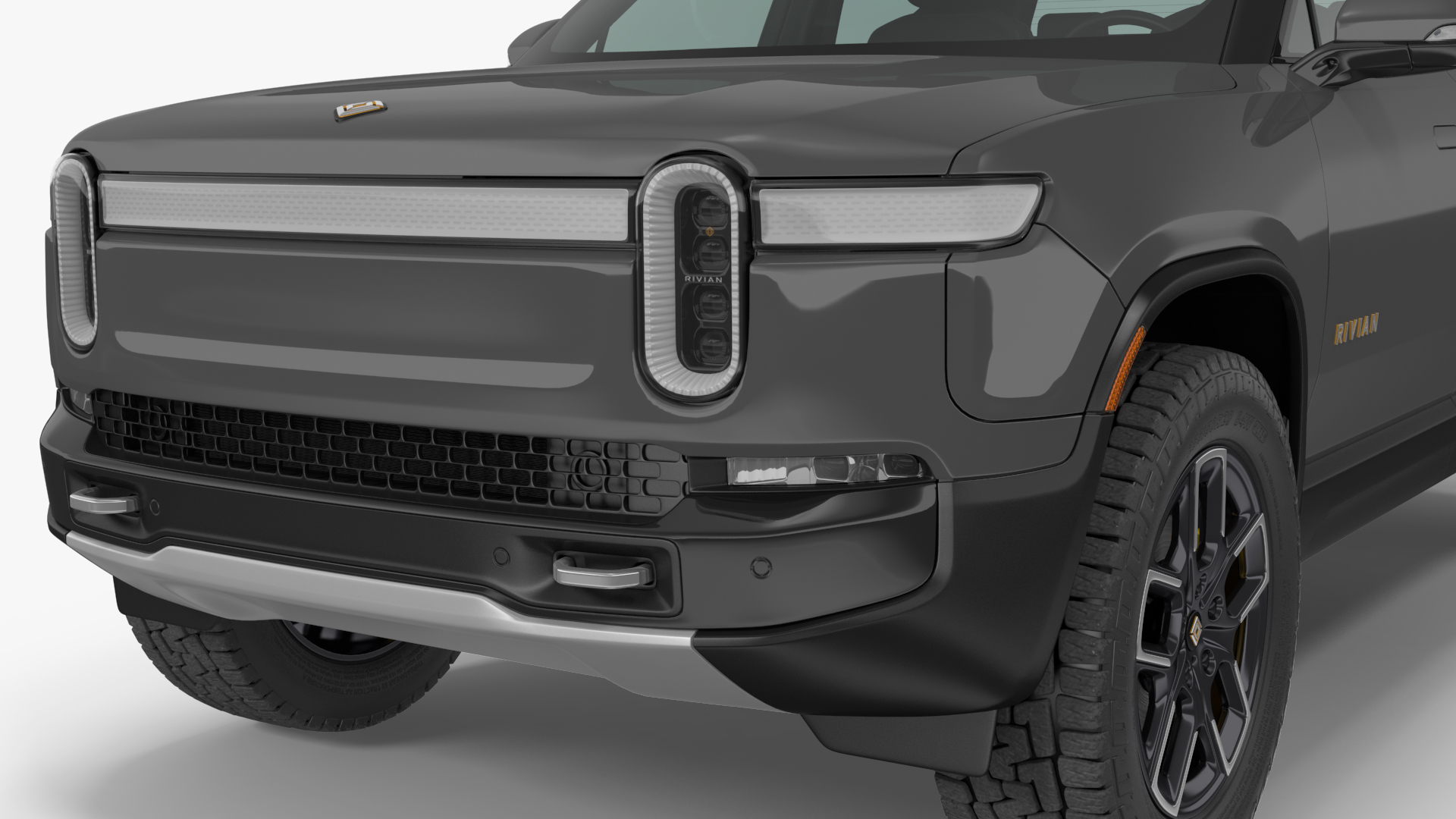 3D 2023 Rivian R1T Simple Interior Gray