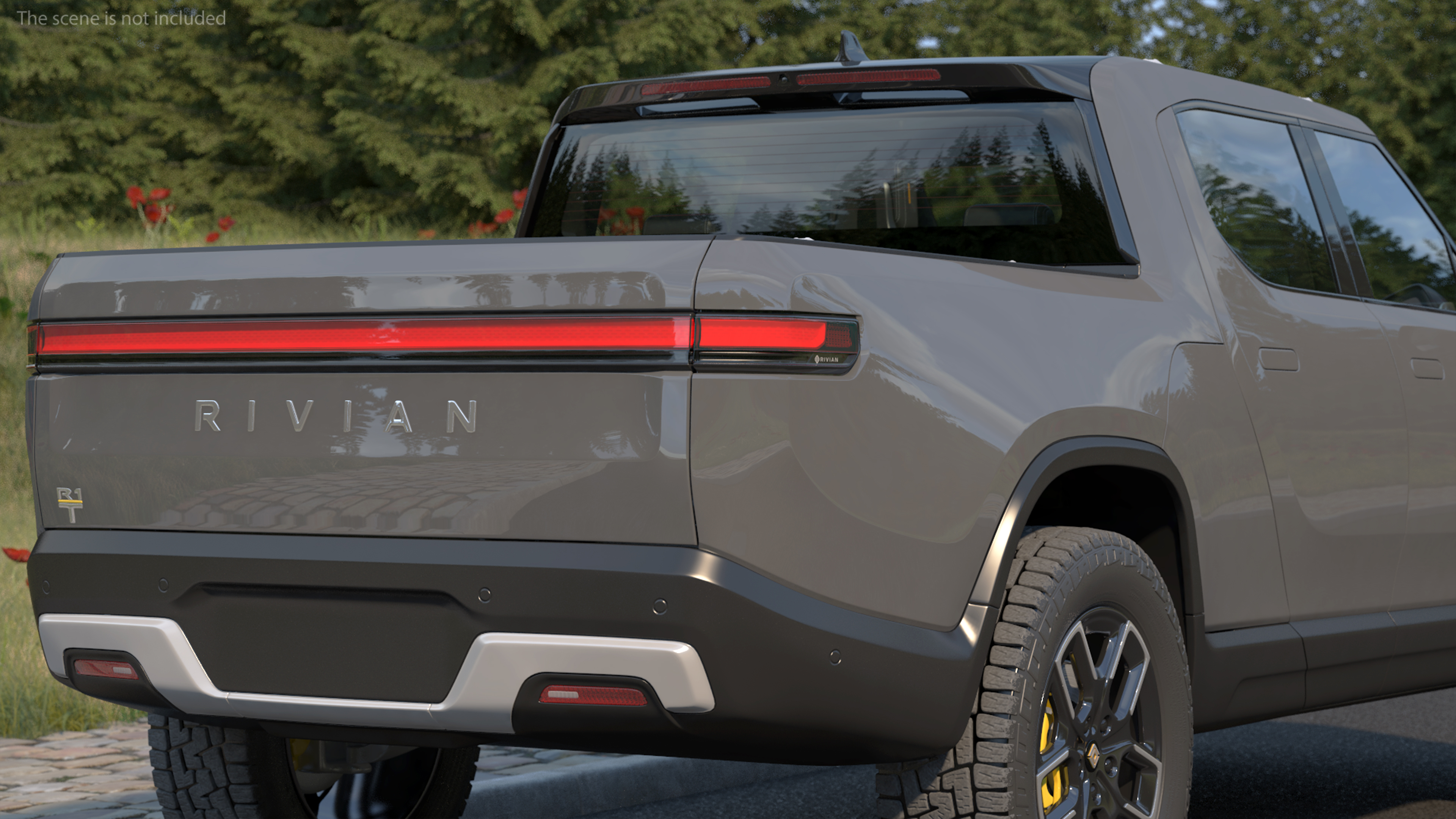 3D 2023 Rivian R1T Simple Interior Gray