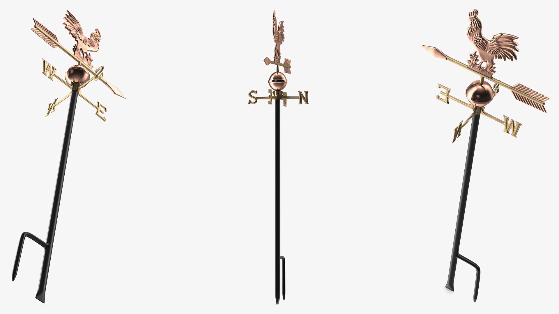3D Copper Rooster Weathervane
