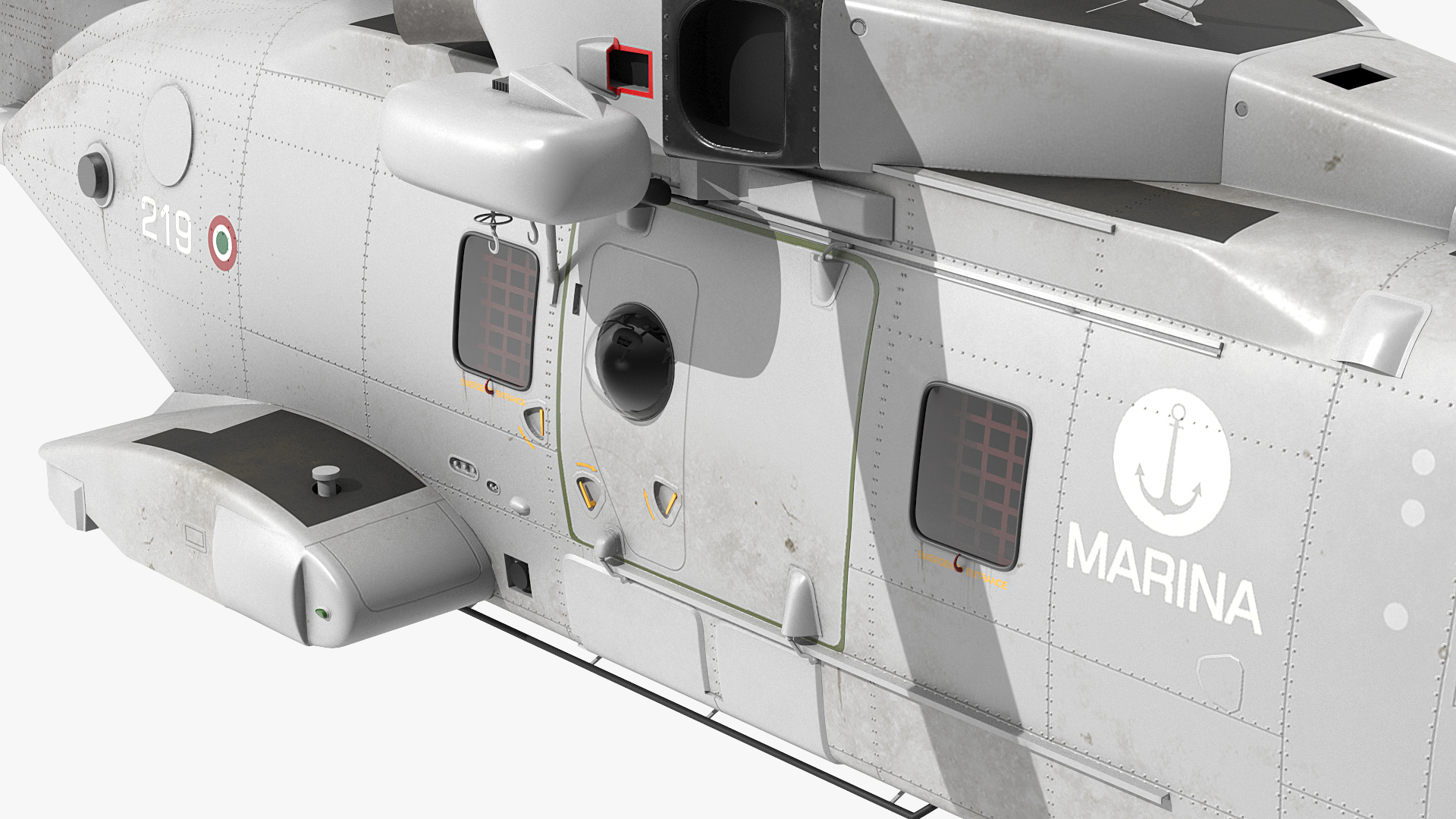 3D AgustaWestland AW101 Helicopter Italian Navy Rigged