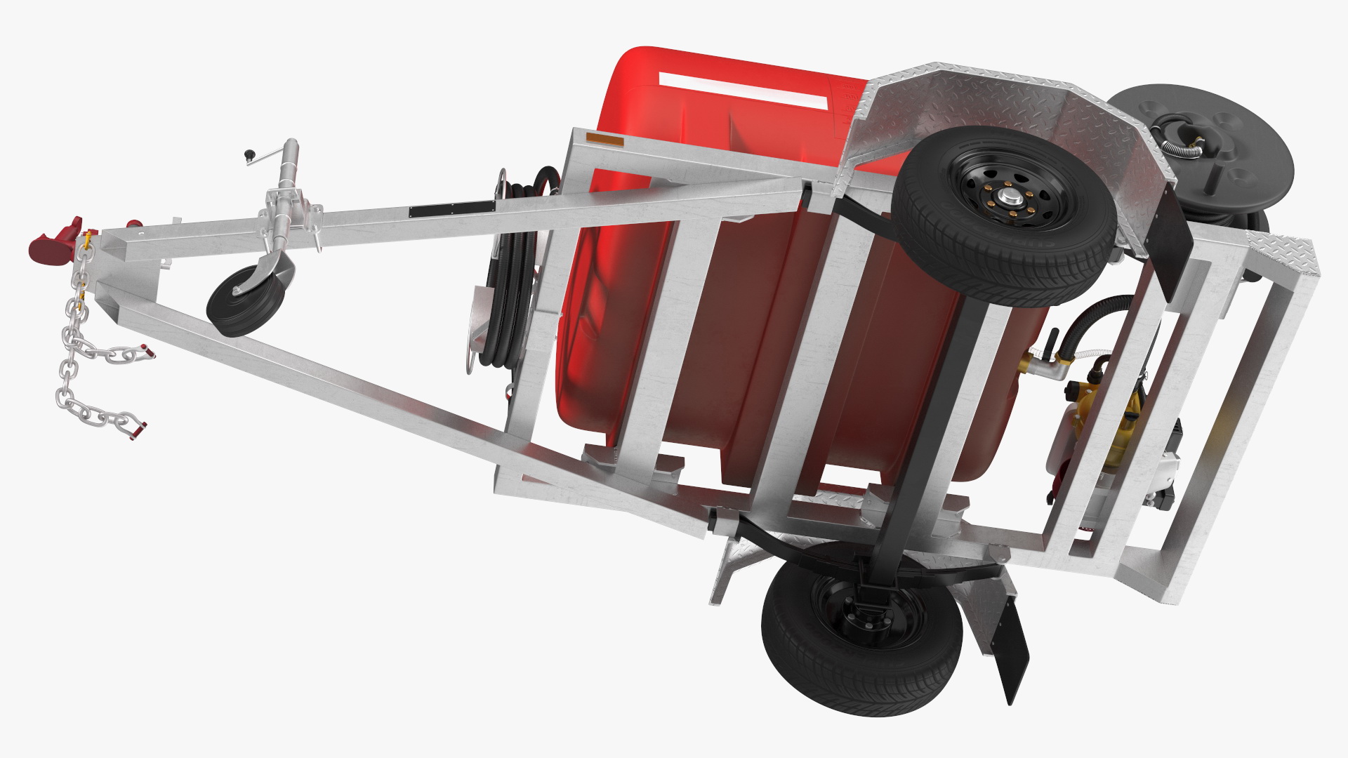 3D Portable Fire Tank Trailer with Pump