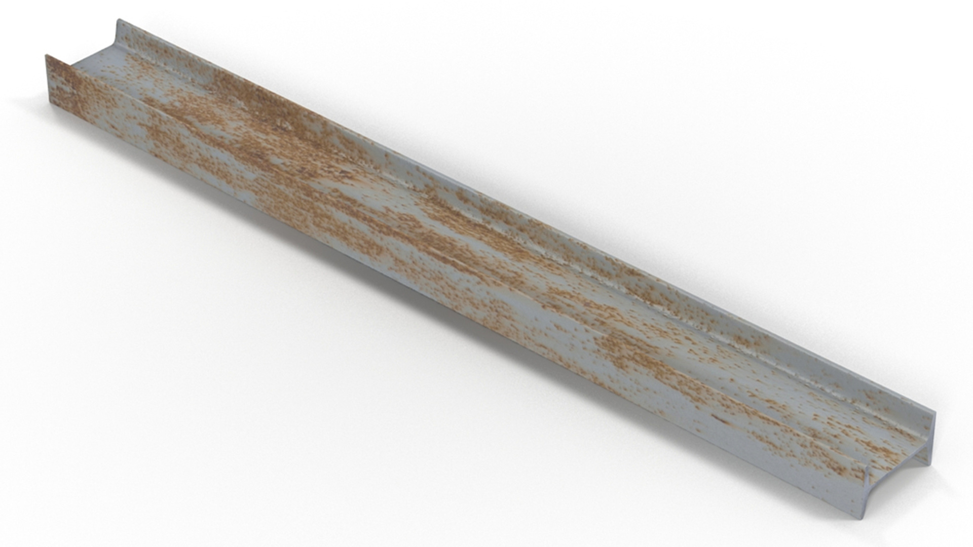 3D Rusty Steel I-Beam model