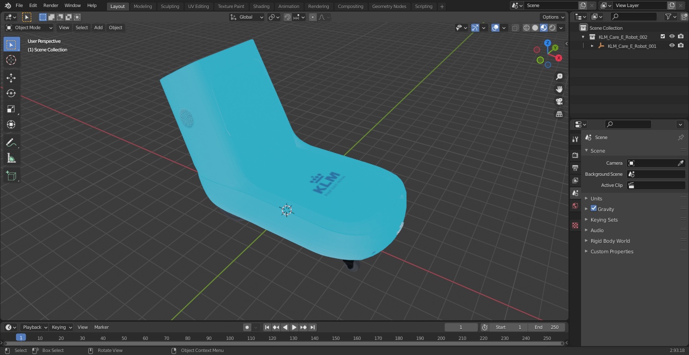 3D KLM Care E robot
