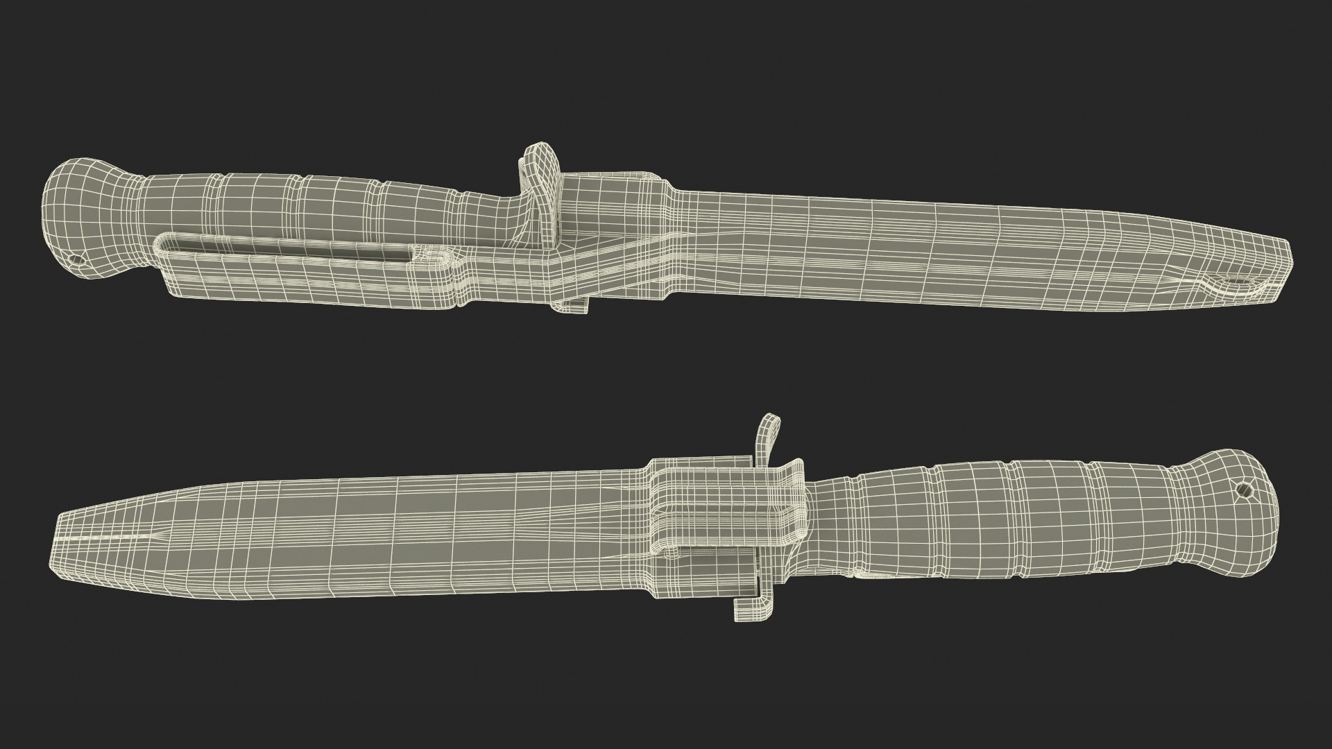 3D model Glock Combat Knife Desert Sand