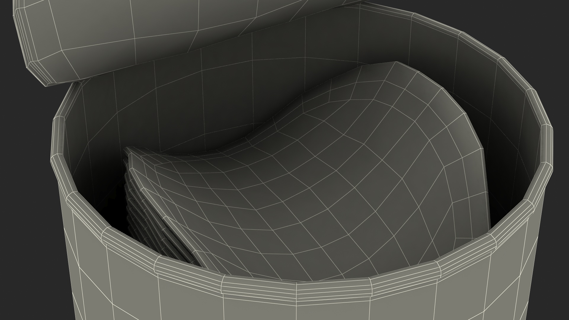 3D model Open Pringles Original Potato Chips Small Can