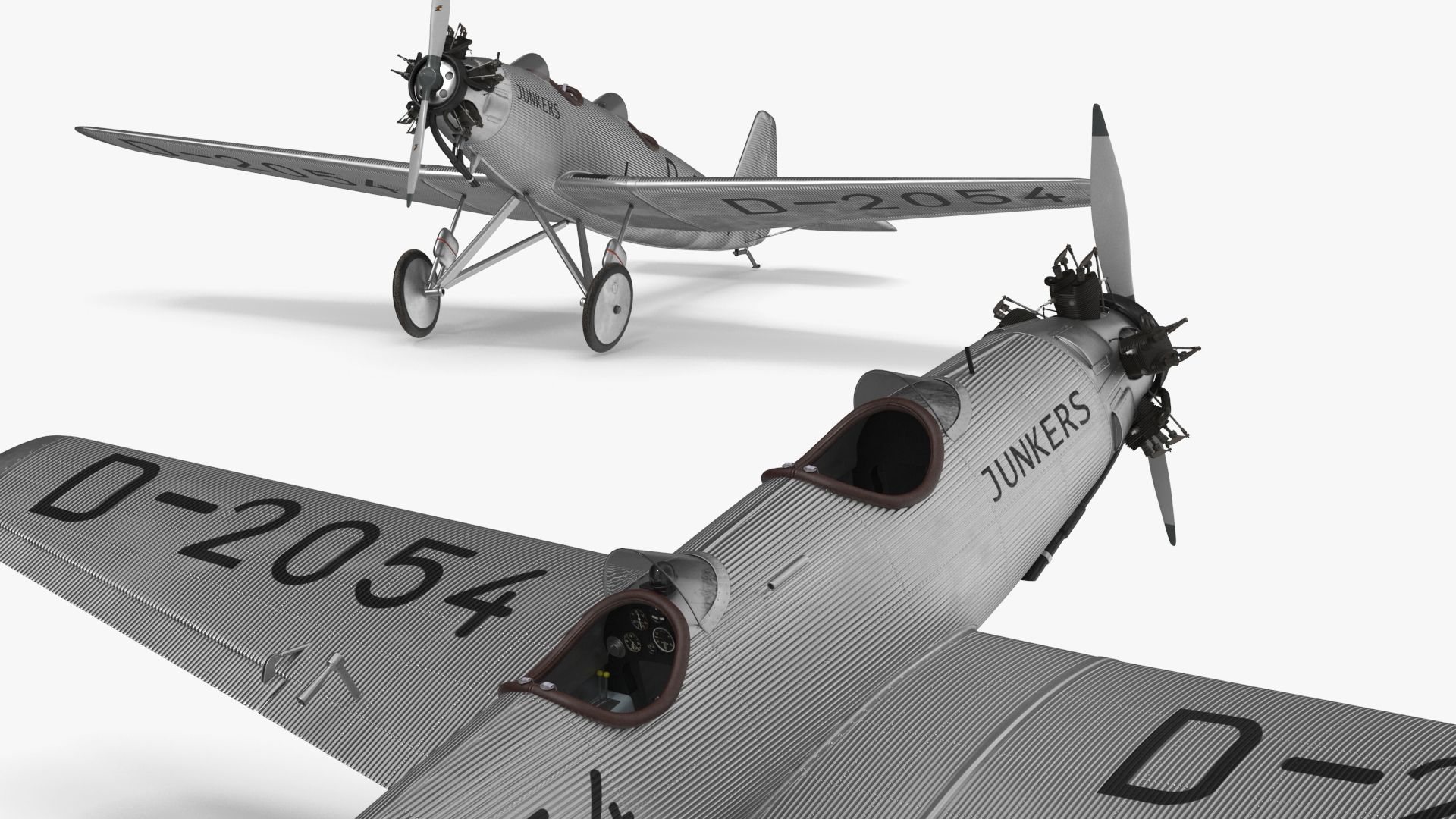 3D model Junkers A50 Junior Airplane Replica