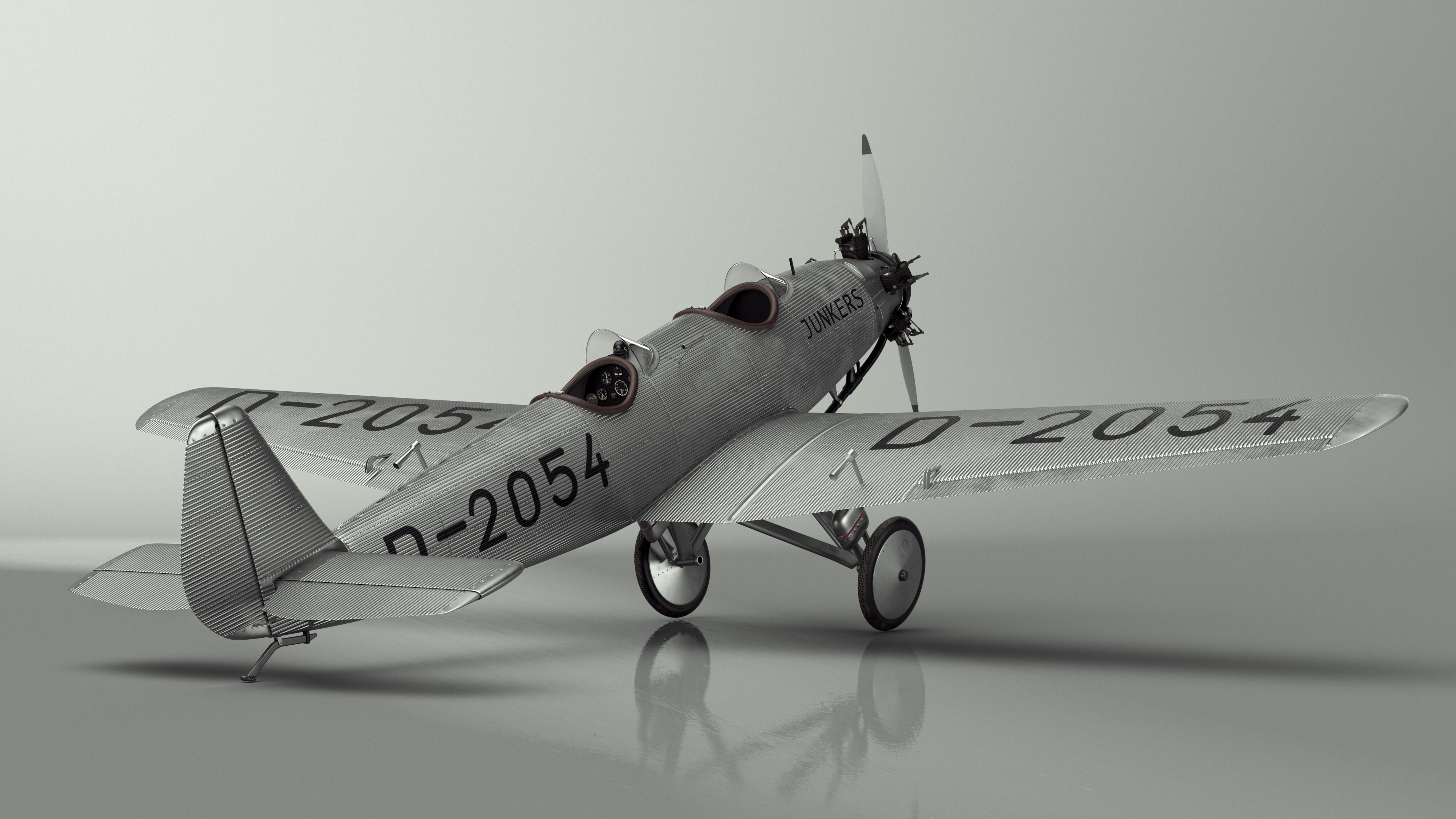 3D model Junkers A50 Junior Airplane Replica