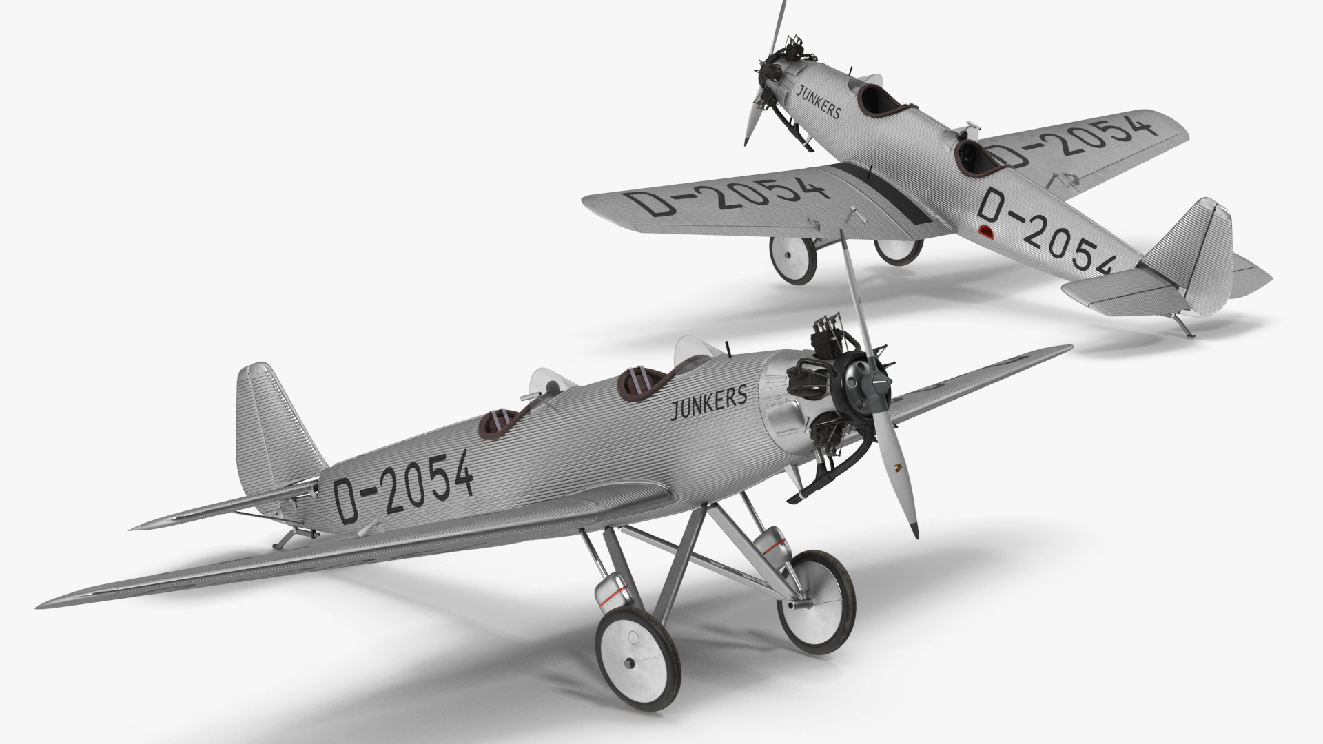 3D model Junkers A50 Junior Airplane Replica