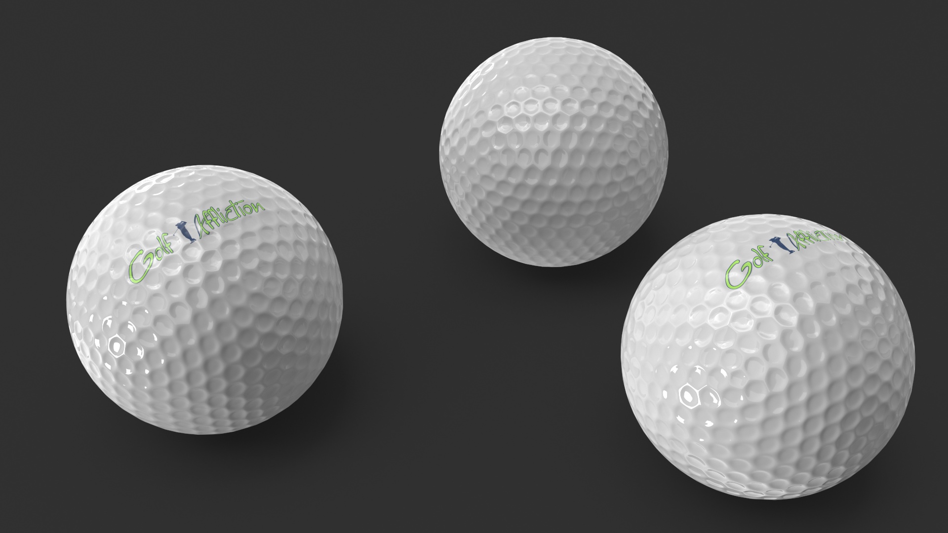 3D Golf Ball Resting on a Tee