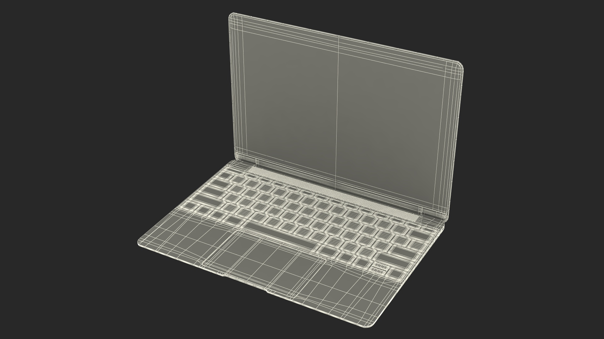 3D Apple MacBook Laptop Black
