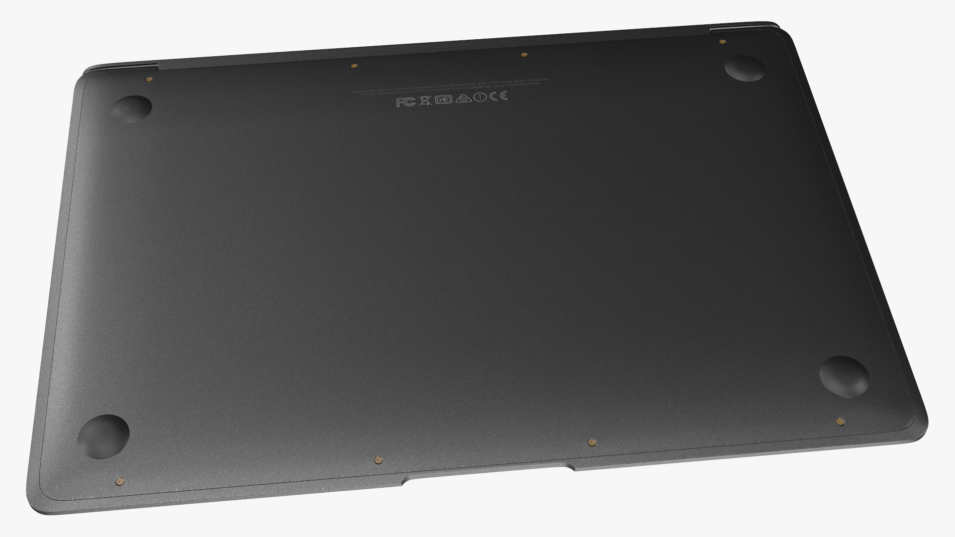 3D Apple MacBook Laptop Black