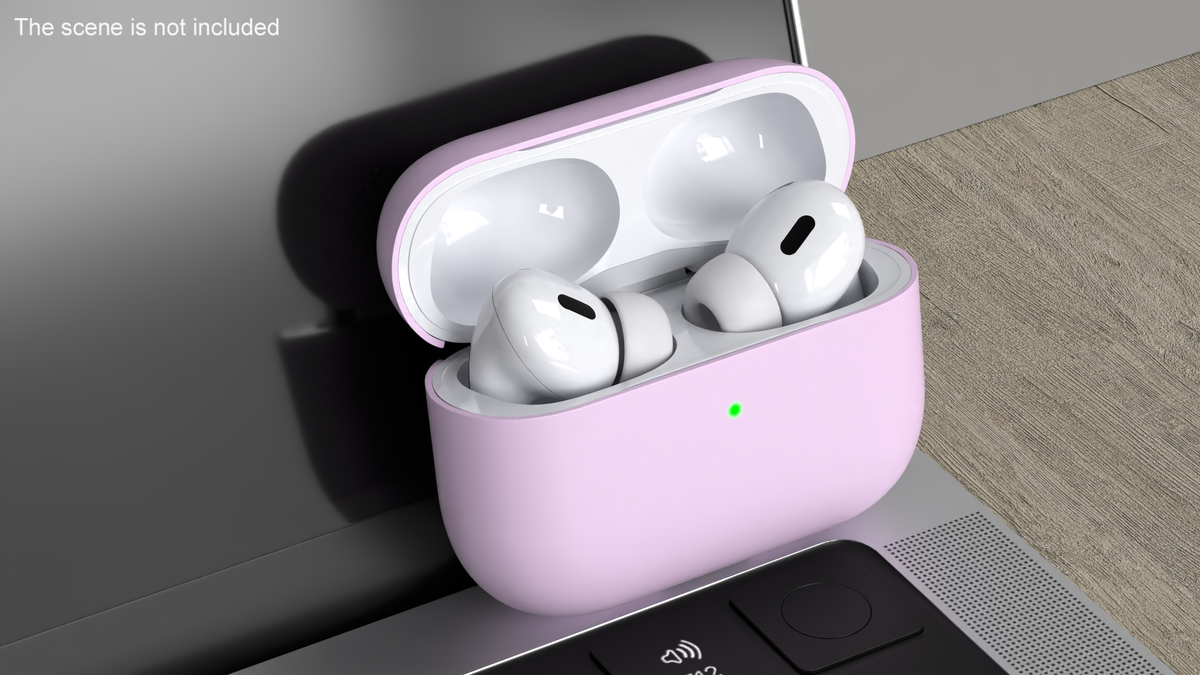 Apple AirPods Pro 2 USB-C with Silicone Case Pink 3D model