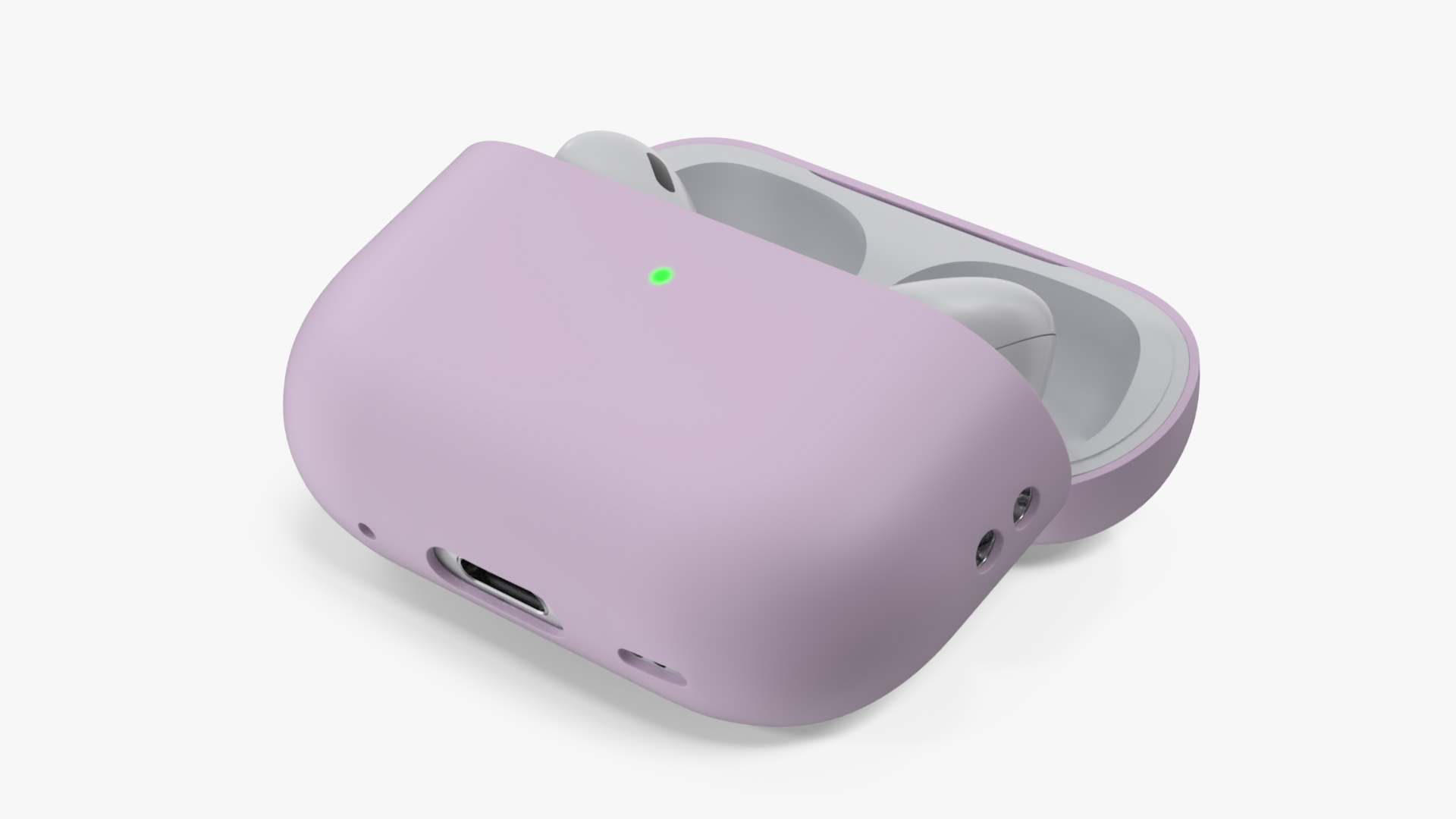 Apple AirPods Pro 2 USB-C with Silicone Case Pink 3D model