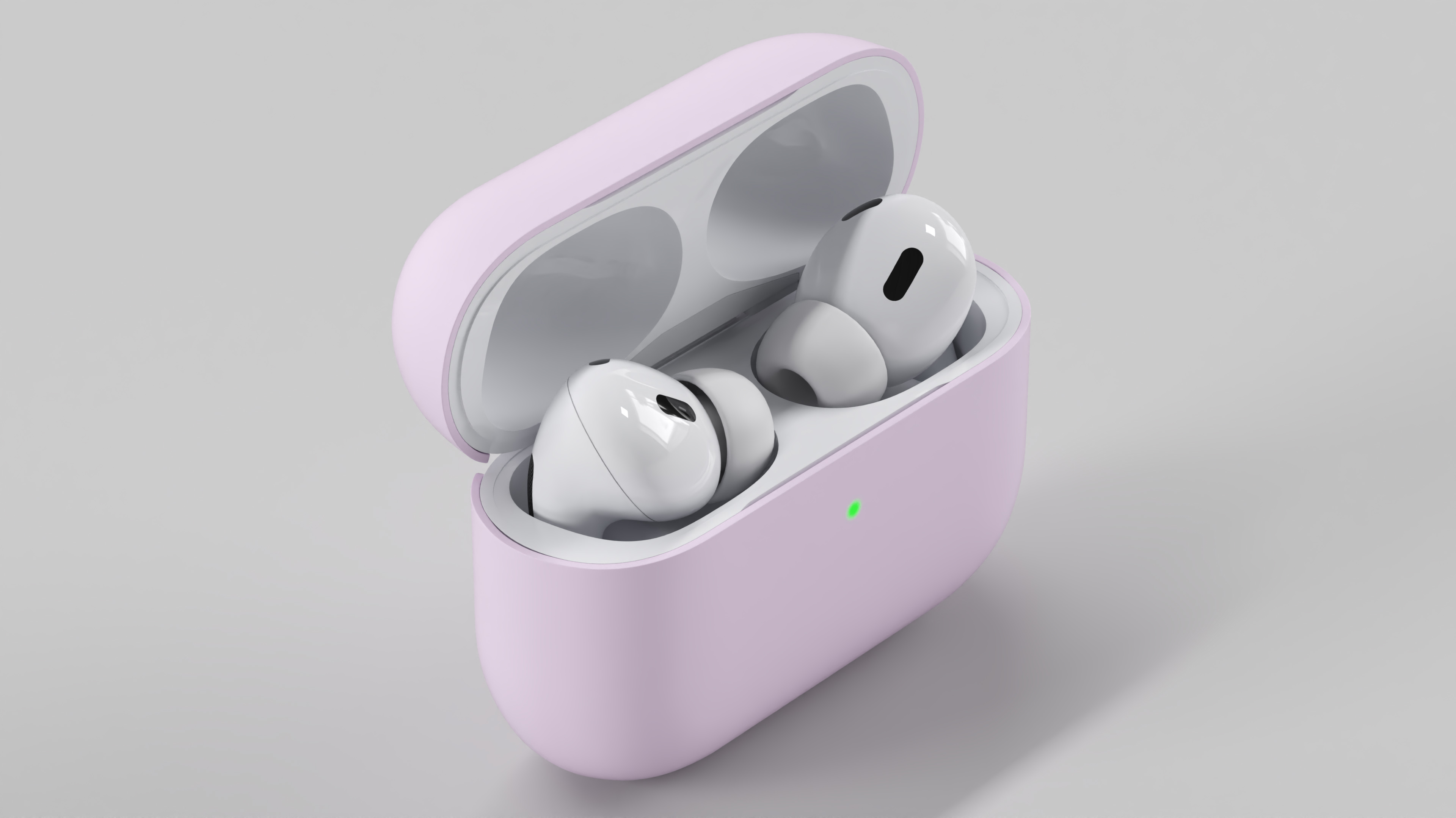 Apple AirPods Pro 2 USB-C with Silicone Case Pink 3D model