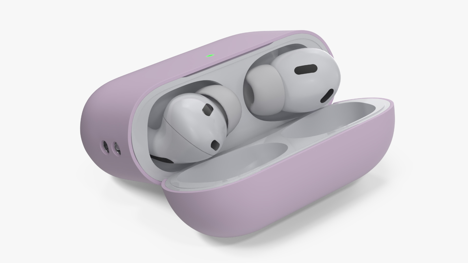 Apple AirPods Pro 2 USB-C with Silicone Case Pink 3D model