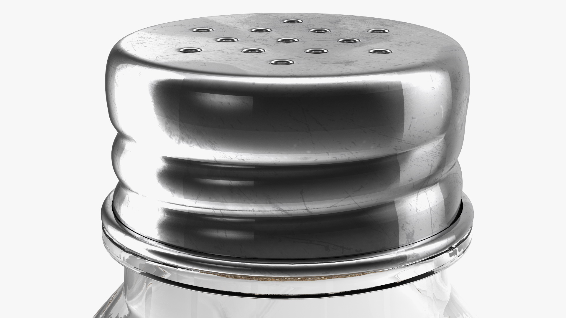 3D Square Glass Pepper Shaker