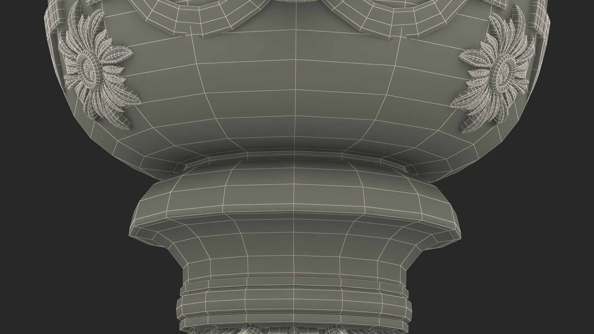 3D model Provence Planter Urn On Plinth