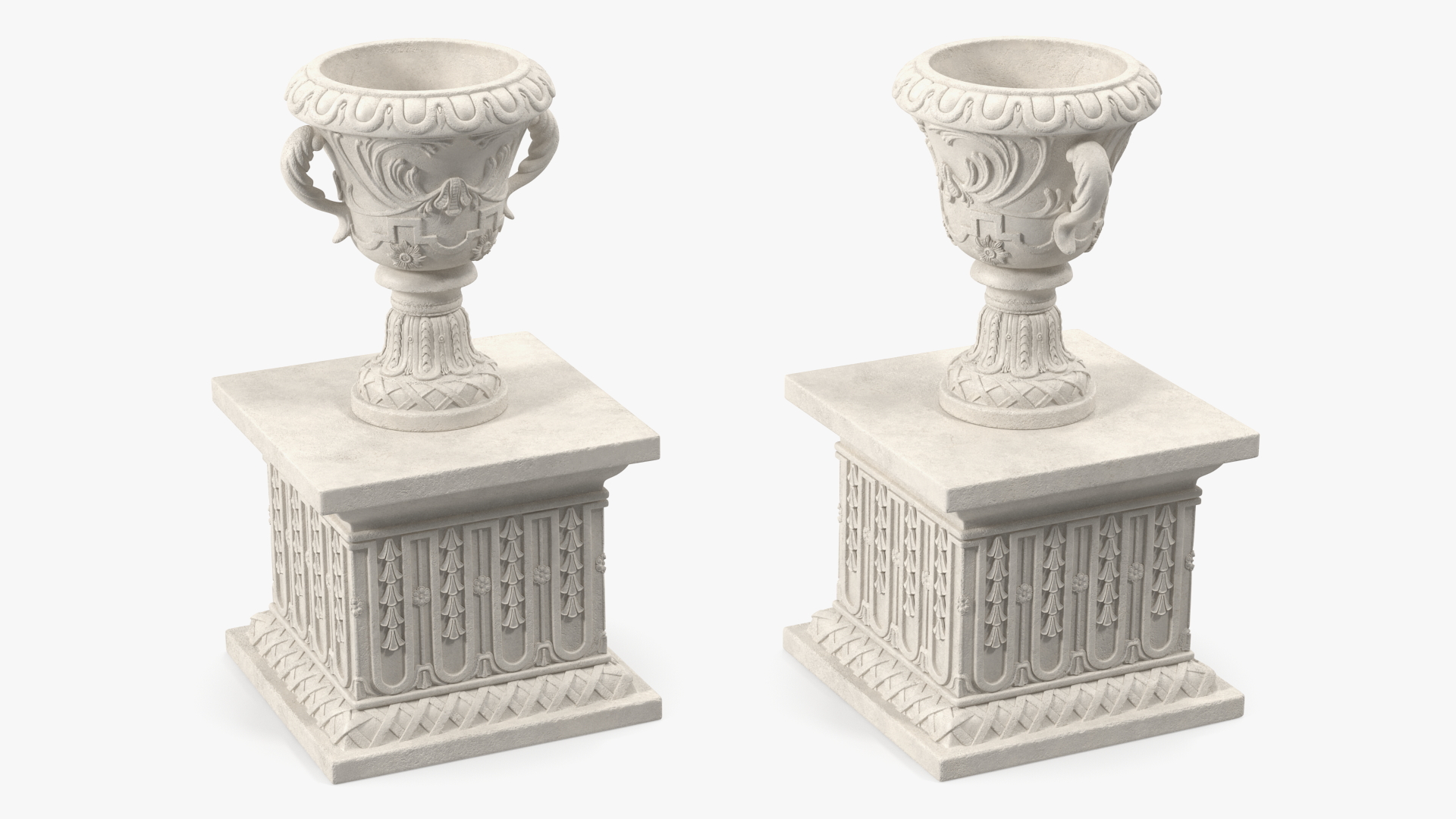 3D model Provence Planter Urn On Plinth