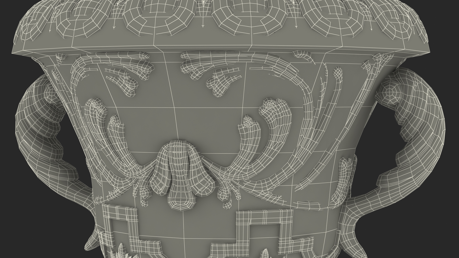 3D model Provence Planter Urn On Plinth