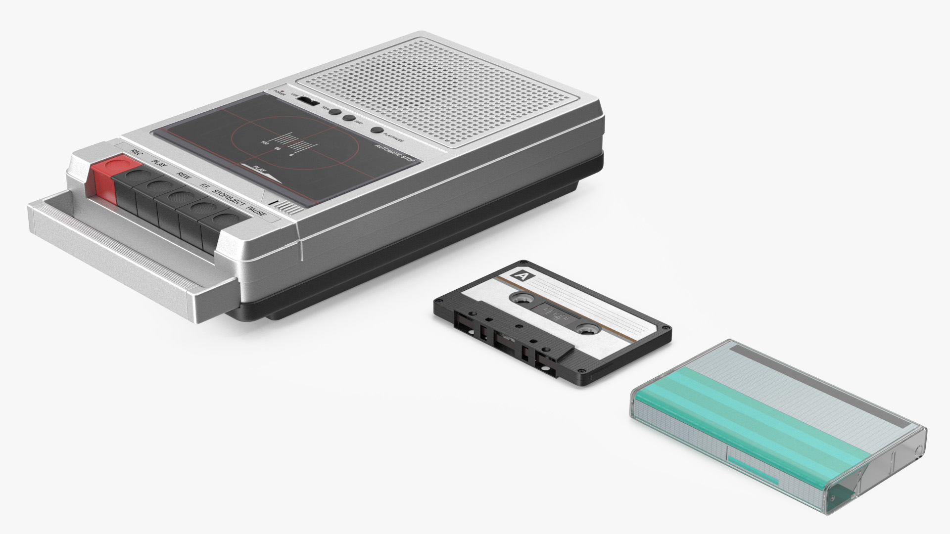 3D model Deck Recorder with Tape and Box Set