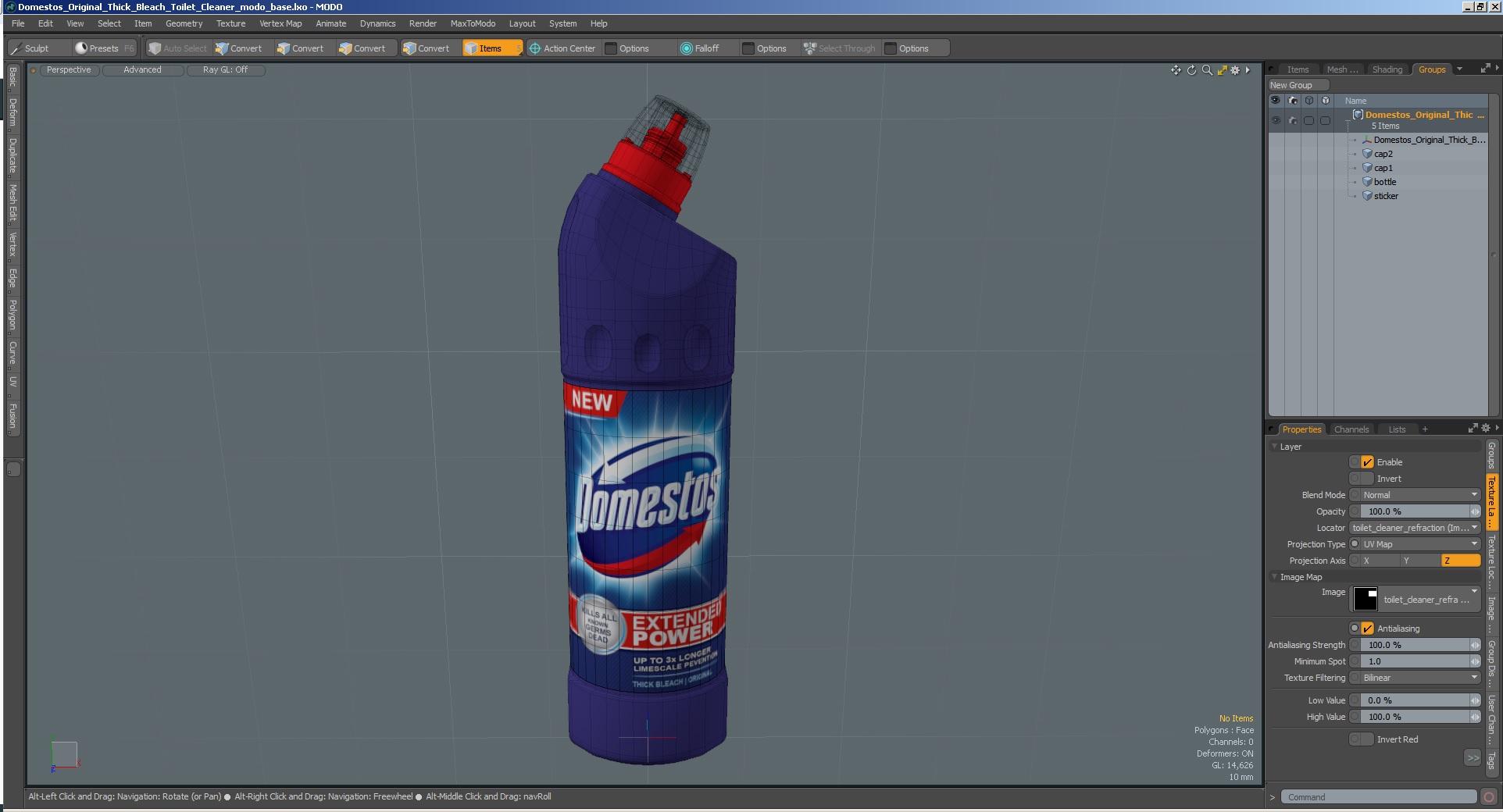 3D model Domestos Original Thick Bleach Toilet Cleaner