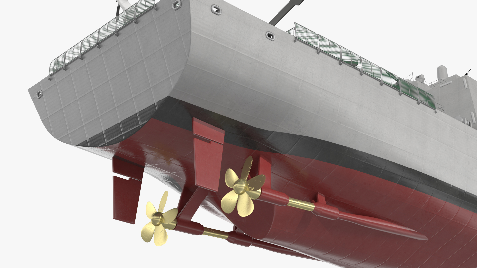 Naval Frigate with Transport Helicopter 3D model
