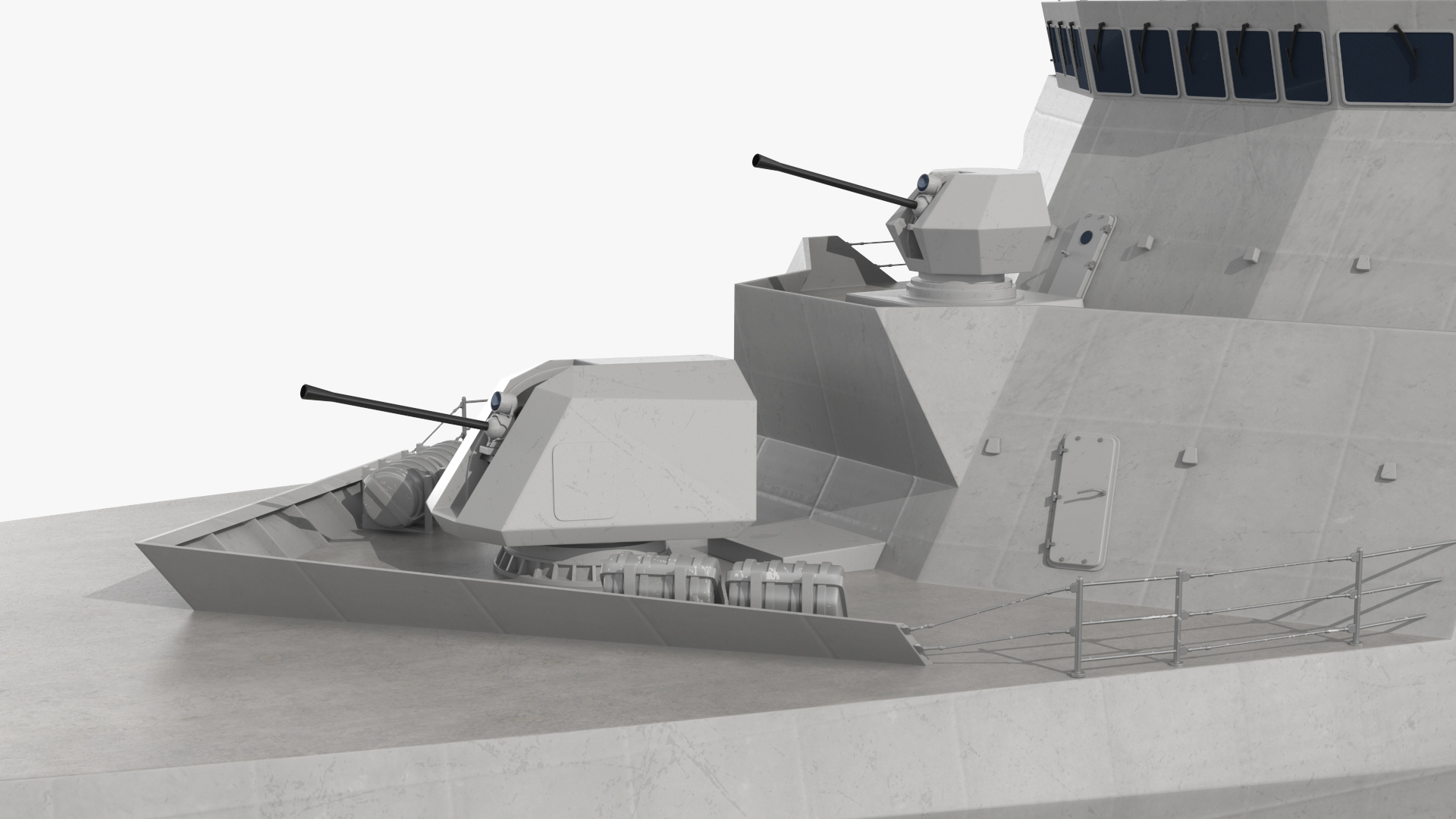 Naval Frigate with Transport Helicopter 3D model