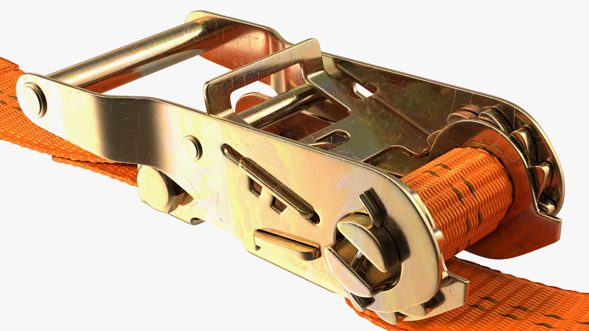 Ratchet Strap Fastened 3D