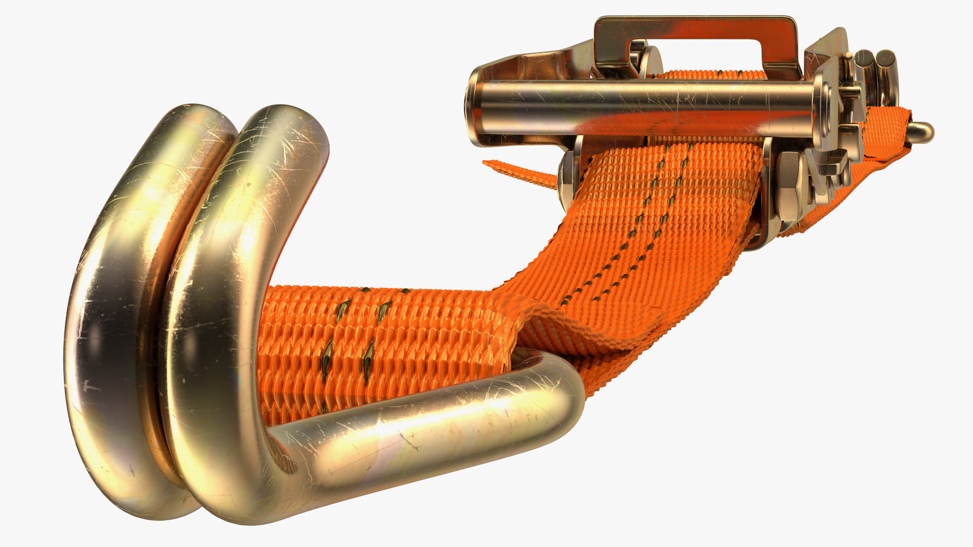 Ratchet Strap Fastened 3D
