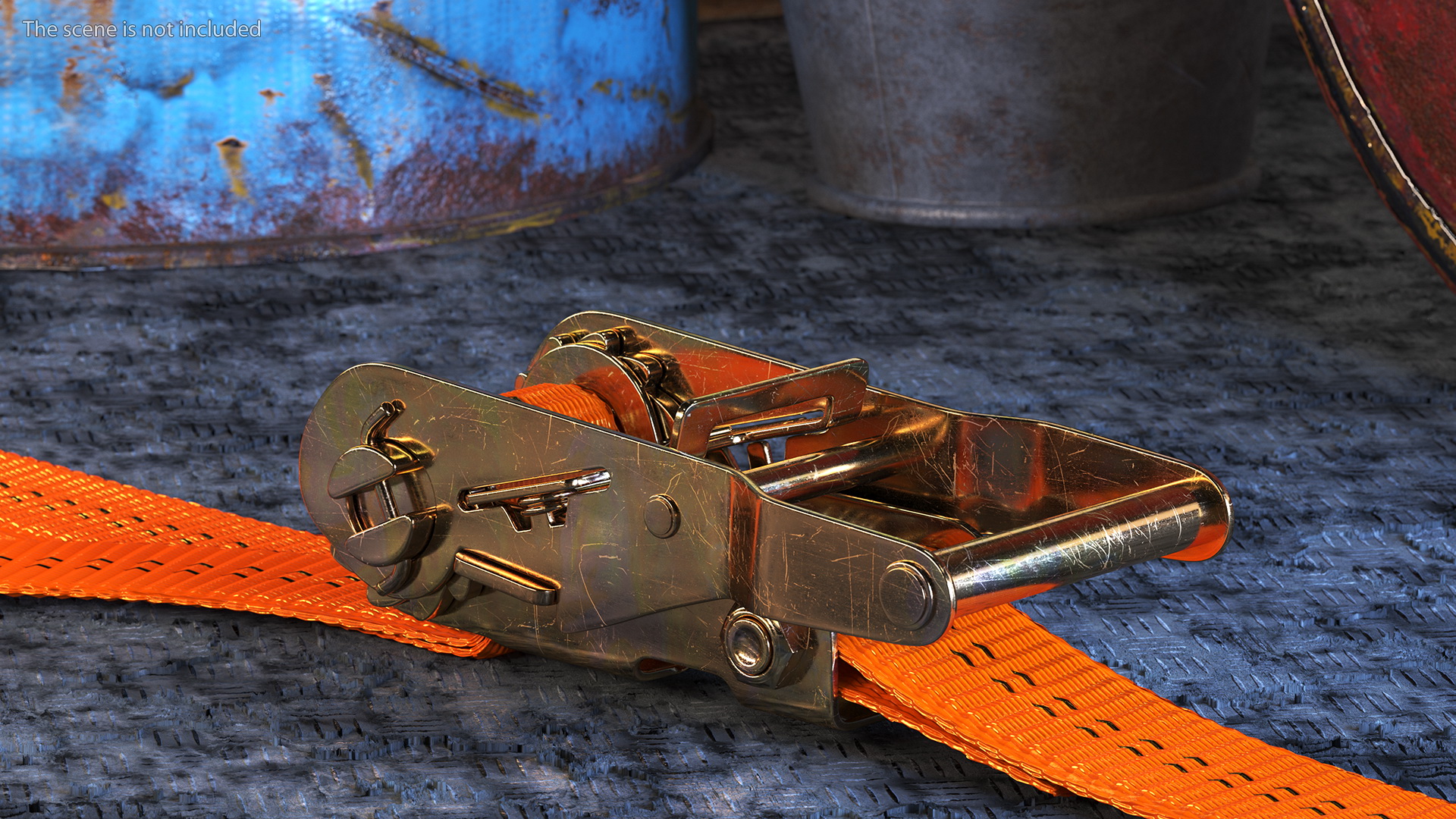 Ratchet Strap Fastened 3D