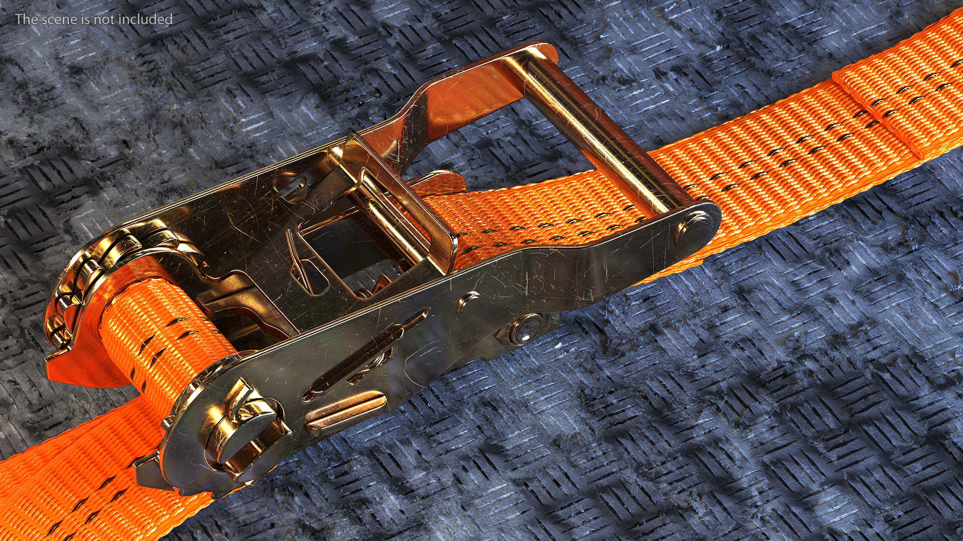 Ratchet Strap Fastened 3D