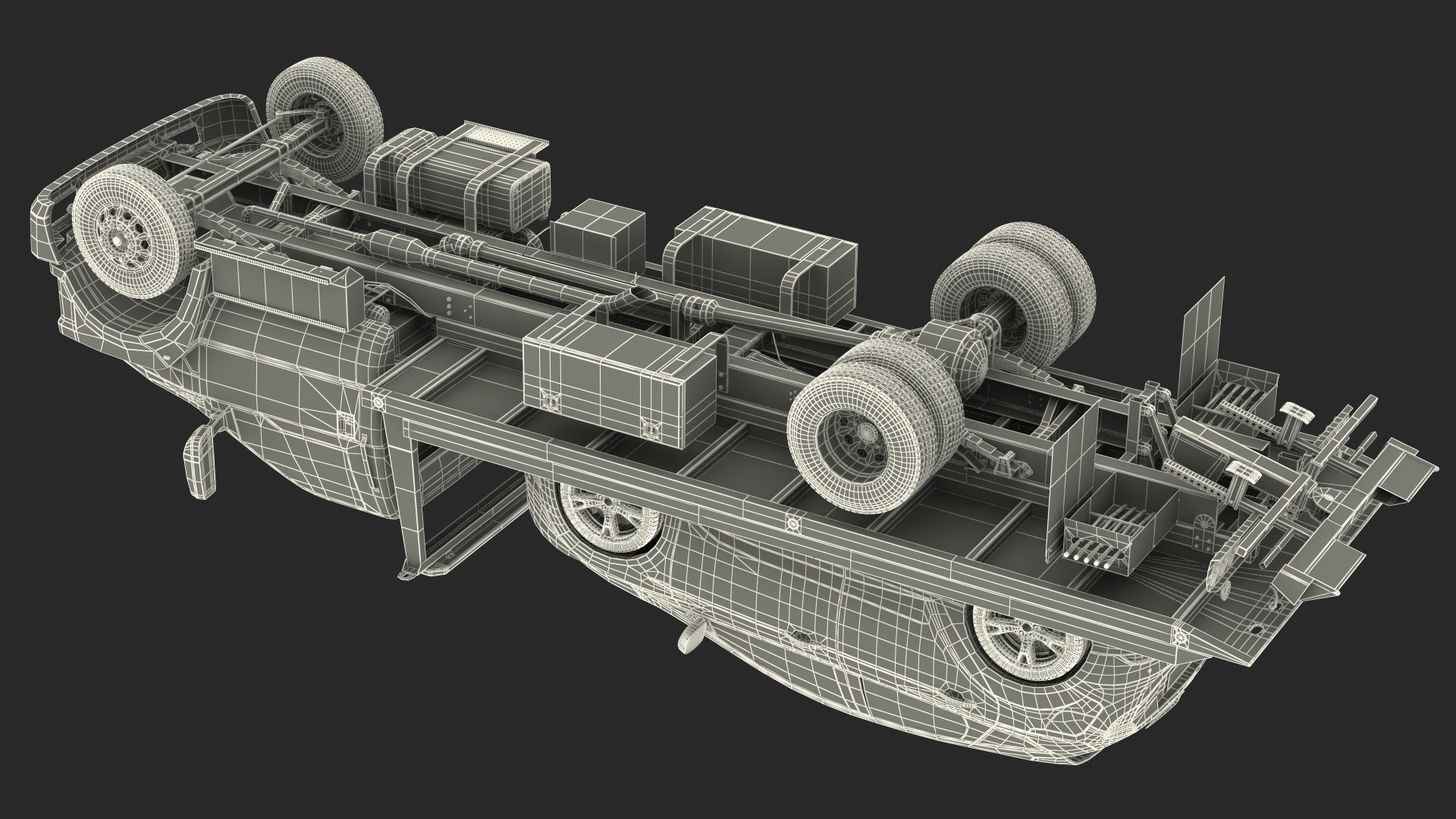 3D model Ford F650 Tow Truck with Ford Focus