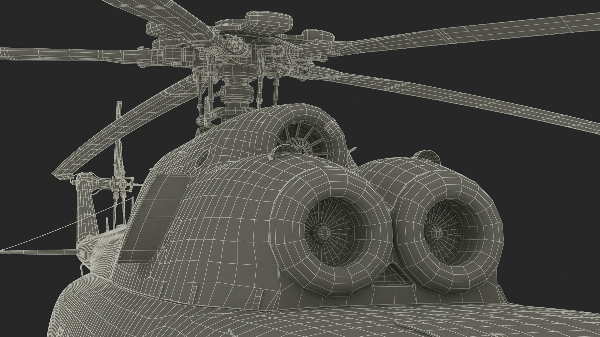 Russian Helicopter Gazprom MI-171 A3 Rigged for Cinema 4D 3D