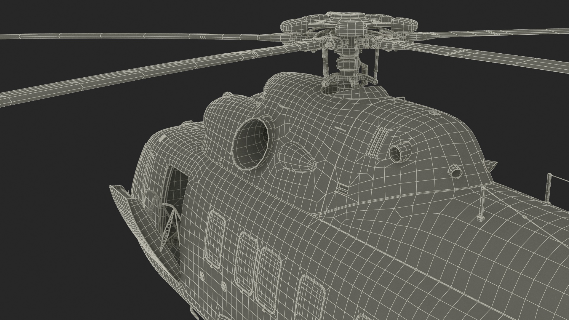 Russian Helicopter Gazprom MI-171 A3 Rigged for Cinema 4D 3D