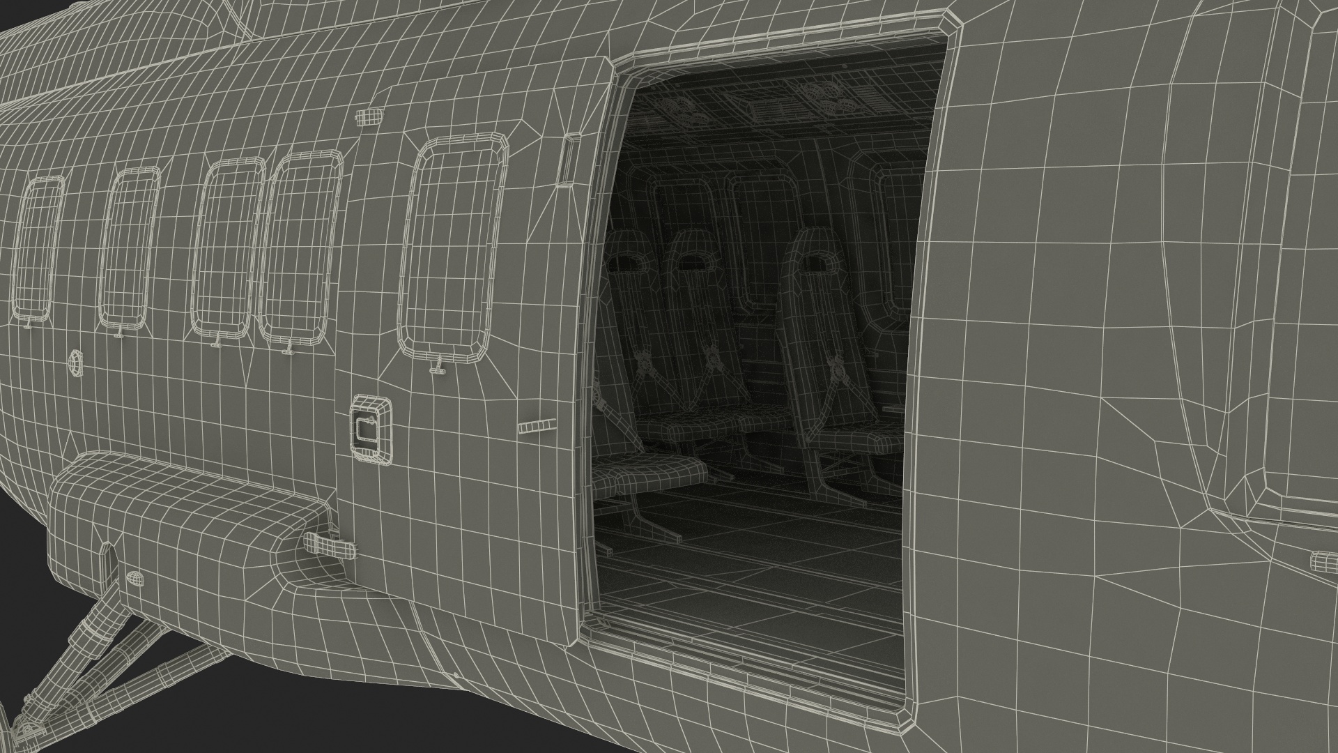 Russian Helicopter Gazprom MI-171 A3 Rigged for Cinema 4D 3D