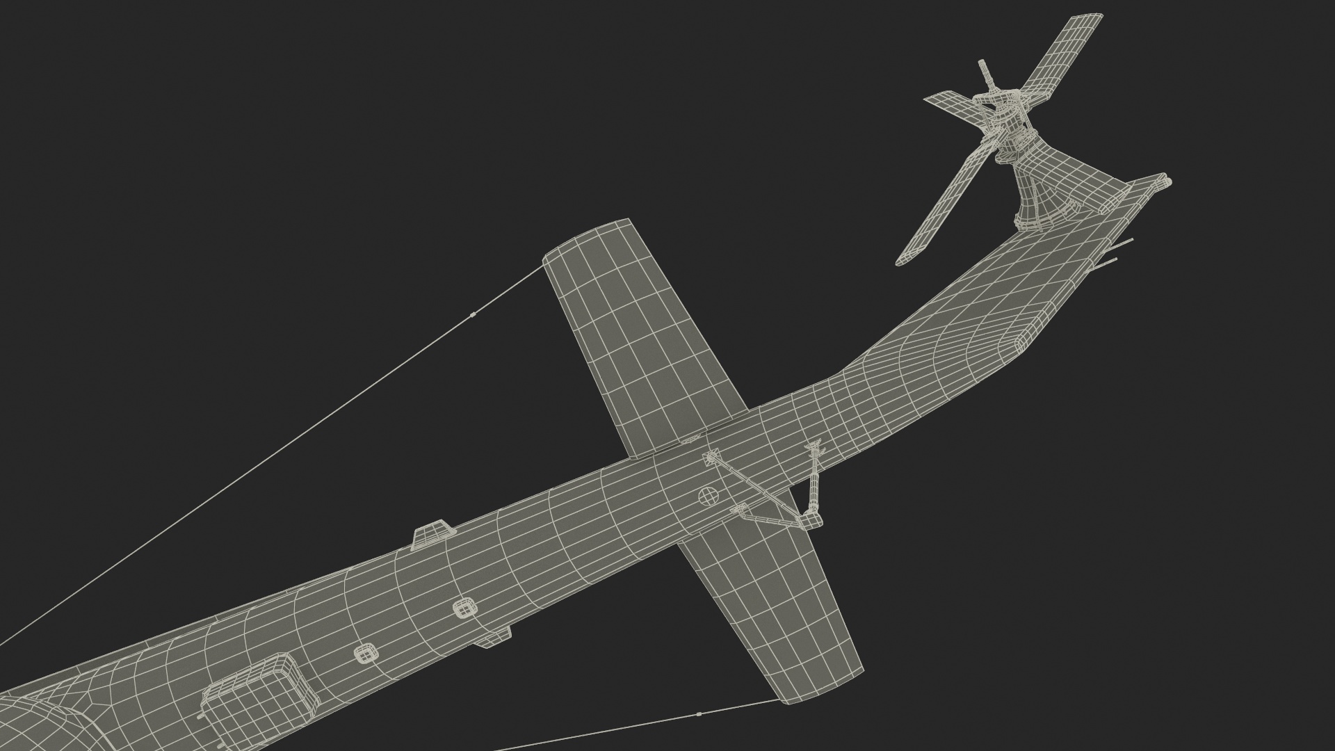 Russian Helicopter Gazprom MI-171 A3 Rigged for Cinema 4D 3D