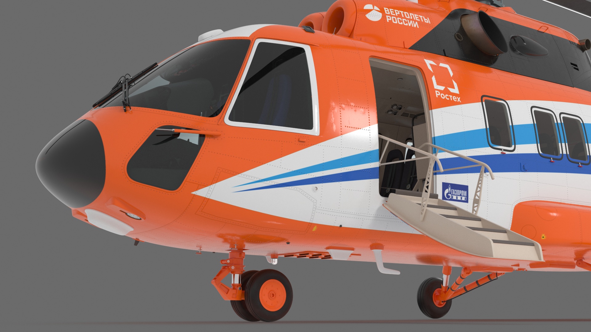 Russian Helicopter Gazprom MI-171 A3 Rigged for Cinema 4D 3D