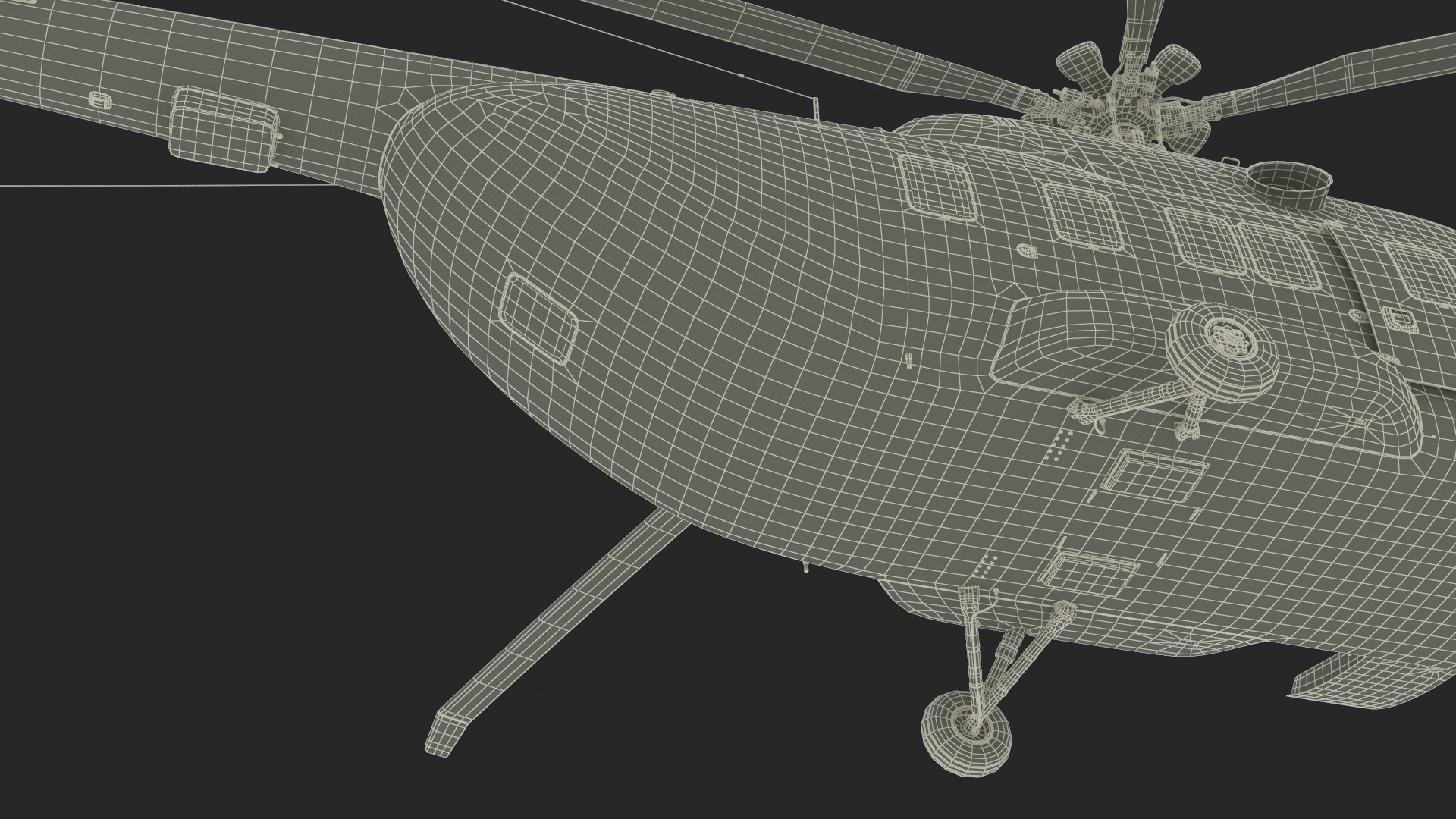 Russian Helicopter Gazprom MI-171 A3 Rigged for Cinema 4D 3D