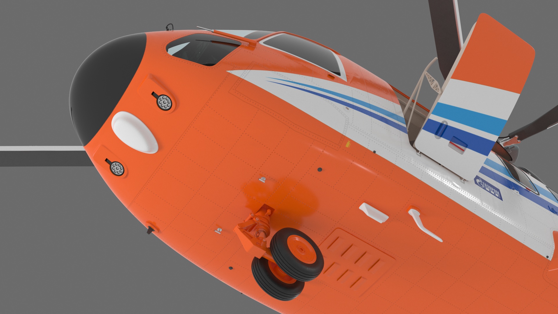 Russian Helicopter Gazprom MI-171 A3 Rigged for Cinema 4D 3D