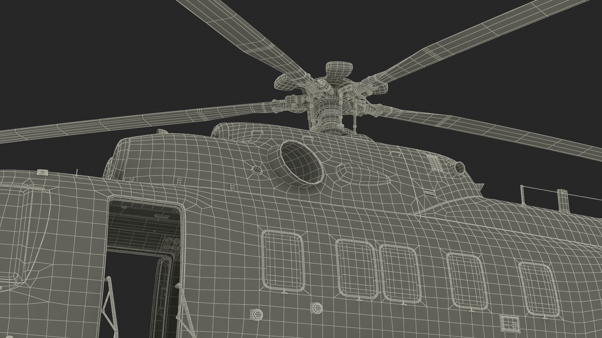 Russian Helicopter Gazprom MI-171 A3 Rigged for Cinema 4D 3D