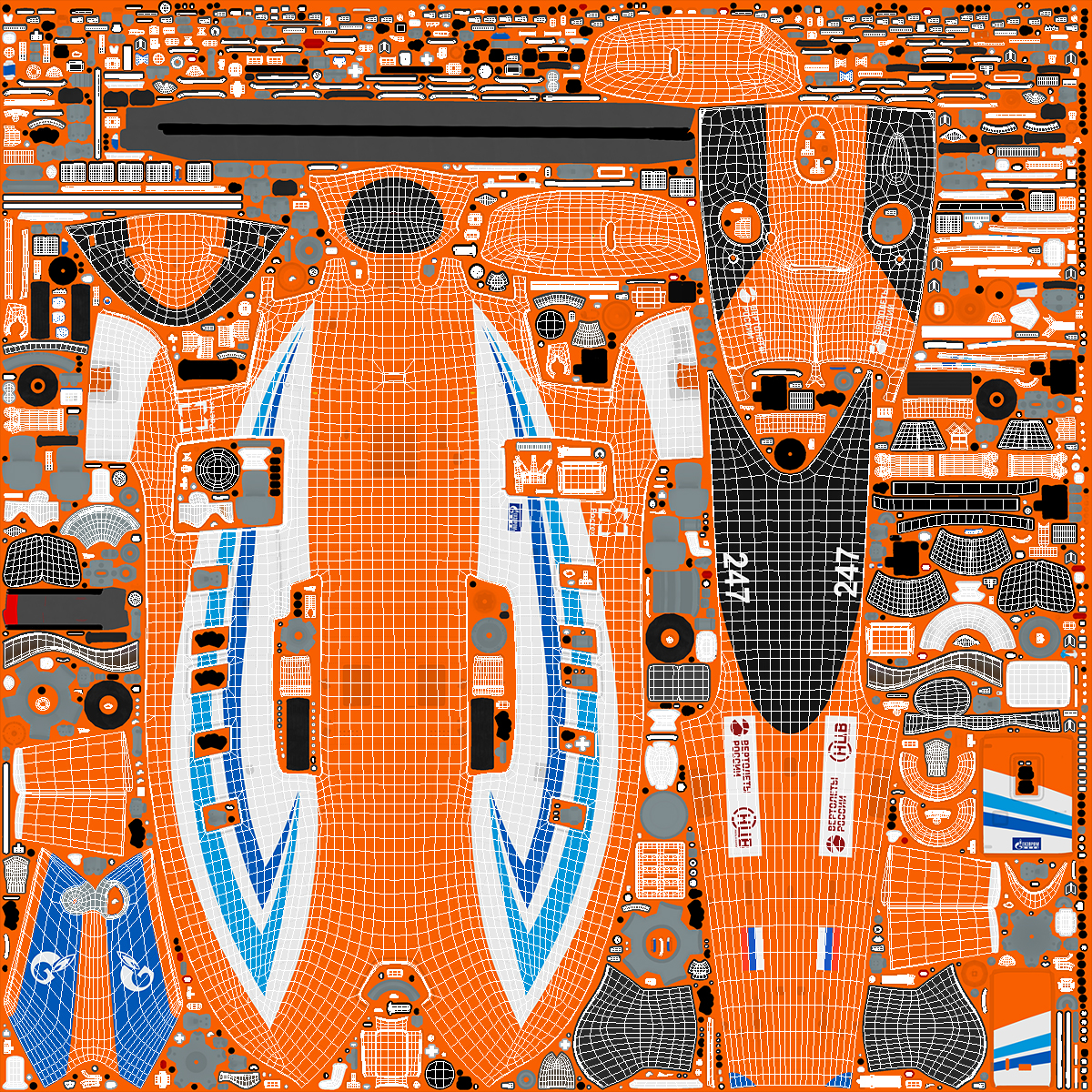 Russian Helicopter Gazprom MI-171 A3 Rigged for Cinema 4D 3D