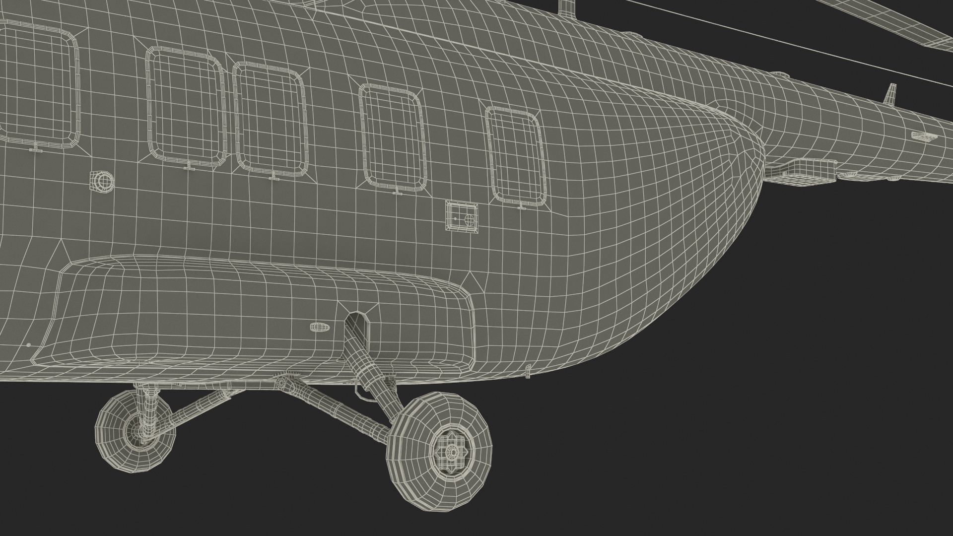 Russian Helicopter Gazprom MI-171 A3 Rigged for Cinema 4D 3D