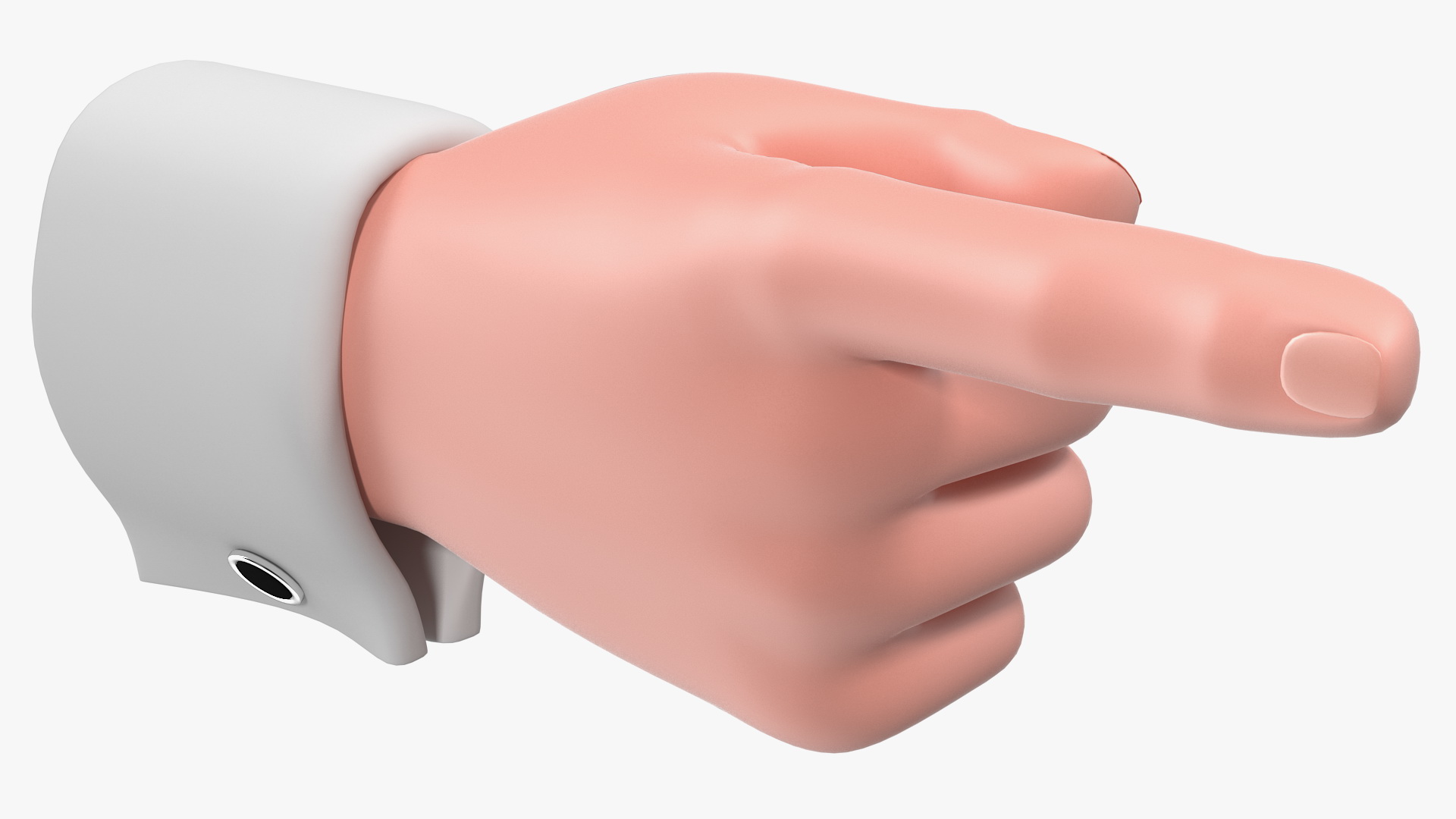3D Cartoon Man Hand Pointing Gesture model