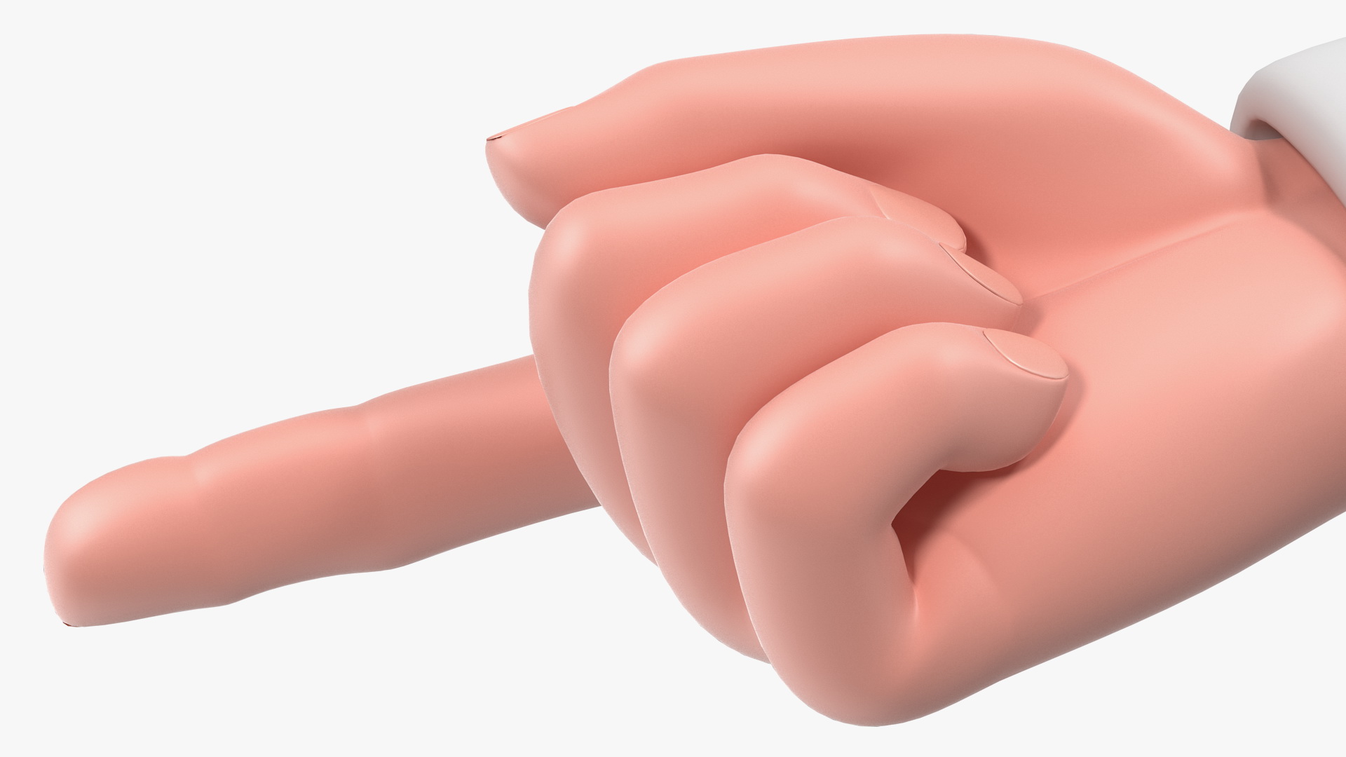 3D Cartoon Man Hand Pointing Gesture model