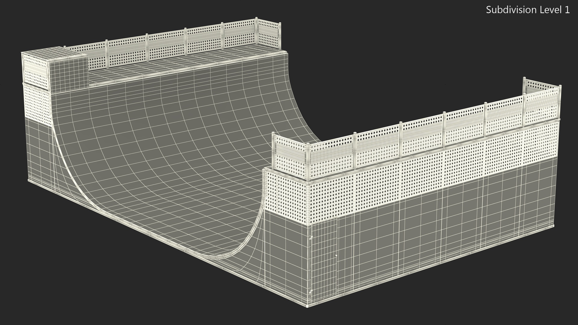 3D model Half Pipe Skate Ramp