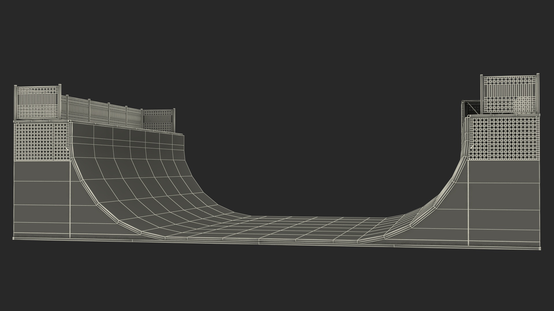 3D model Half Pipe Skate Ramp
