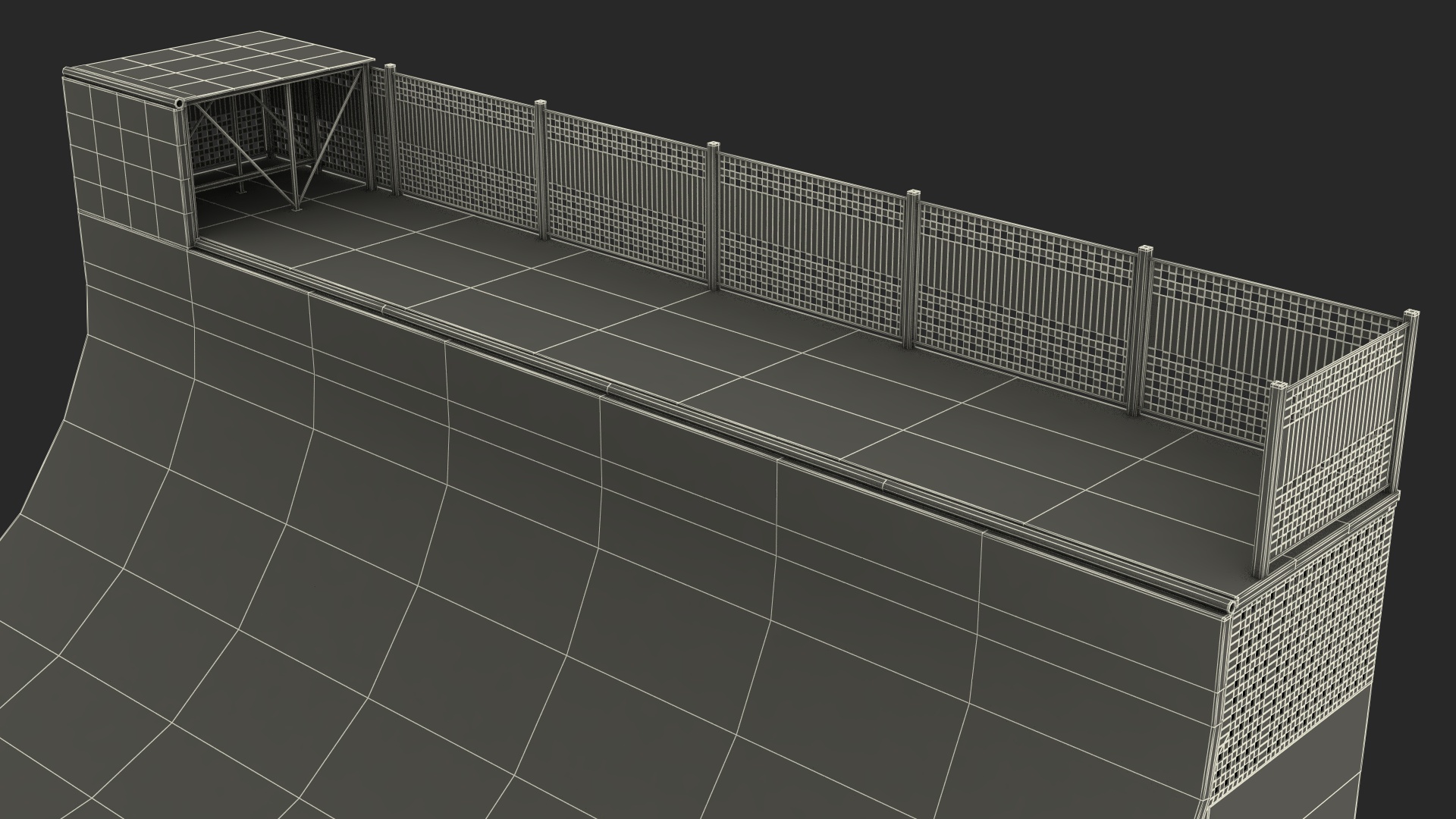 3D model Half Pipe Skate Ramp