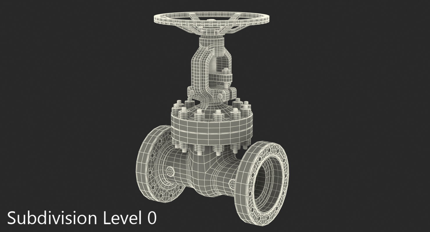 3D Wedge Gate Valve