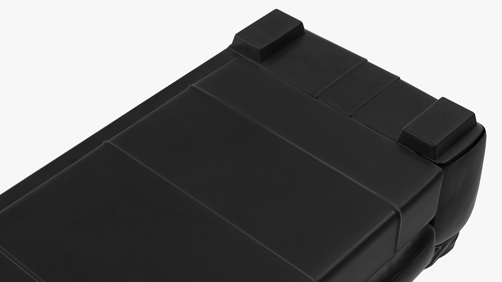 3D Black Leather Sofa model