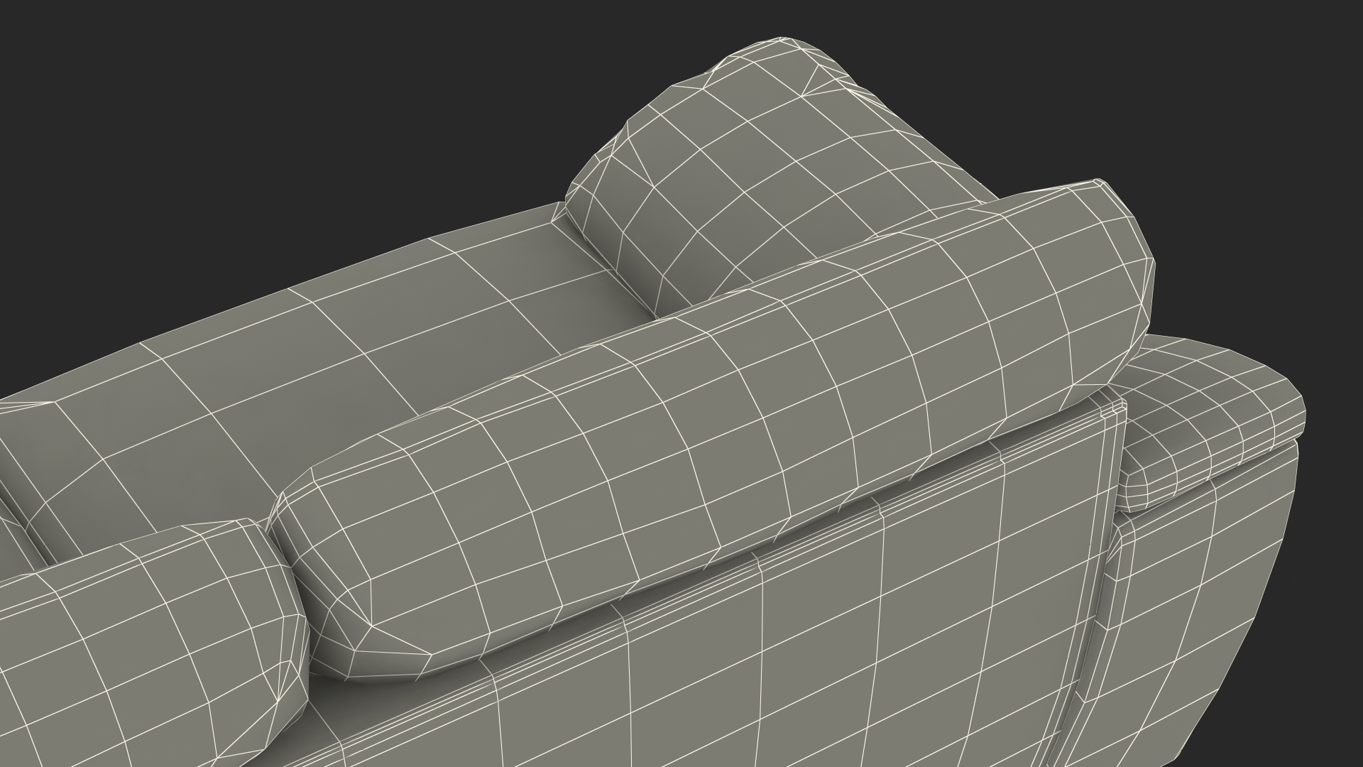 3D Black Leather Sofa model